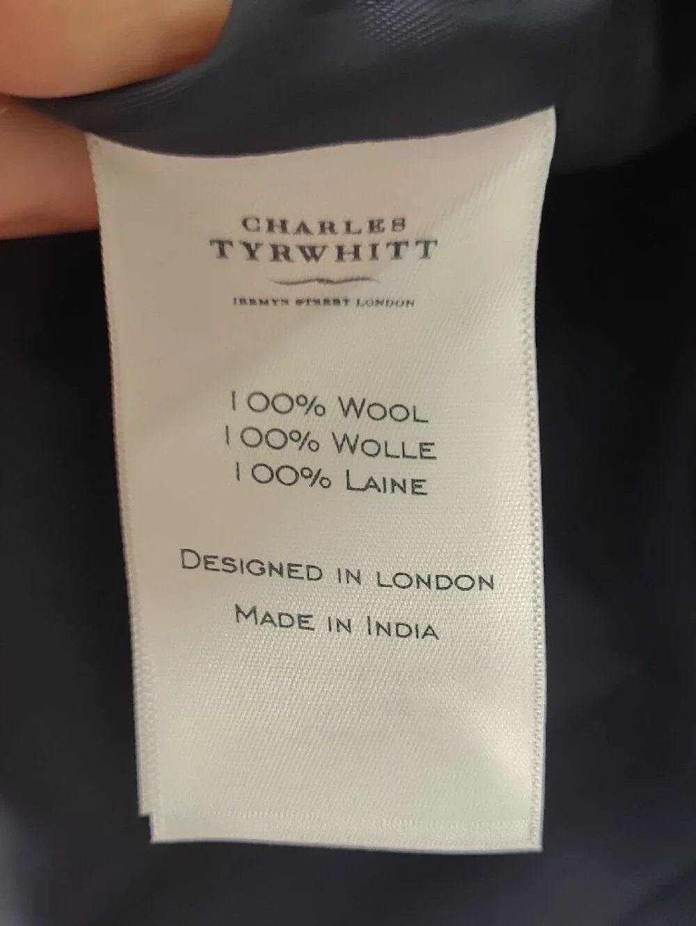Charles Tyrwhitt Men's Navy Blue and Pink Suit with Vest